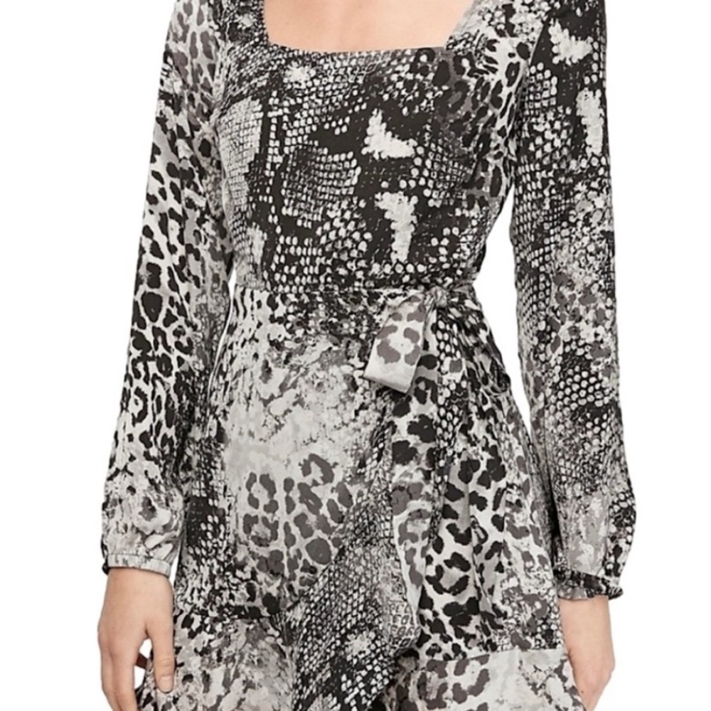 Express Monochrome Animal Print Dress